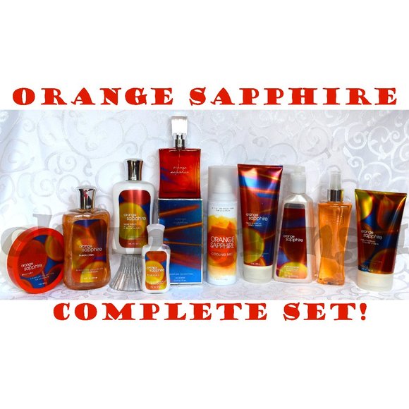 🍊 Bath & and Body Works ORANGE SAPPHIRE Bundle COMPLETE SET!